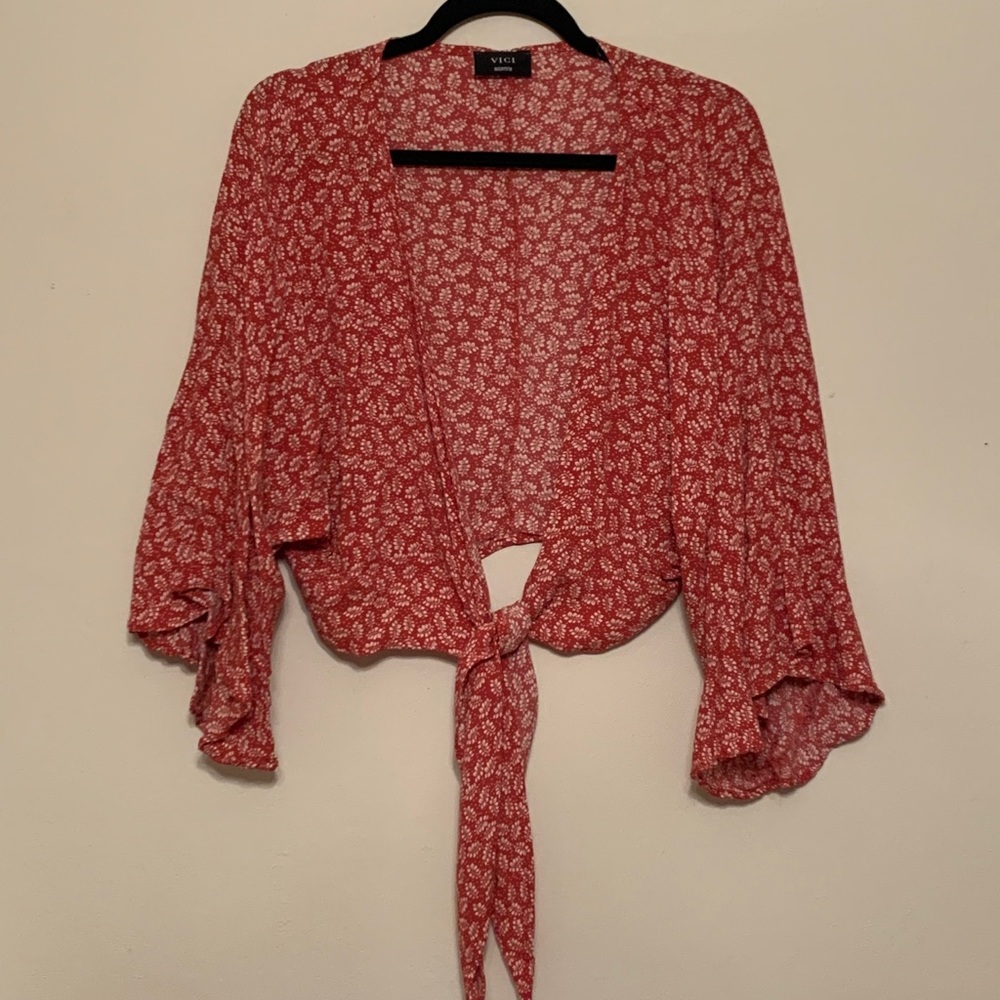 Tie front crop top